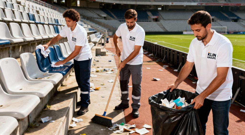 Nettoyage après événement sportif en Île-de-France – KLIN GROUPE